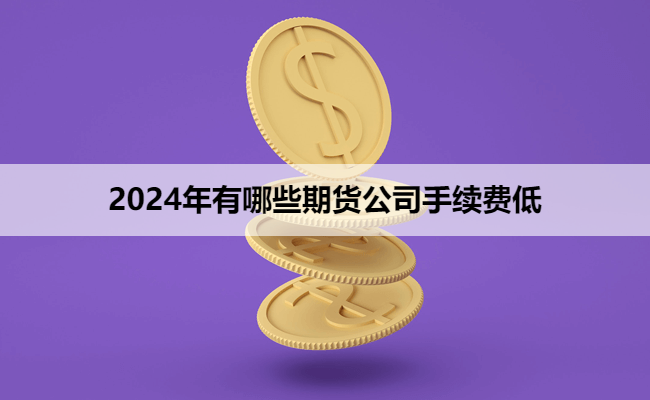 2024年有哪些期货公司手续费低