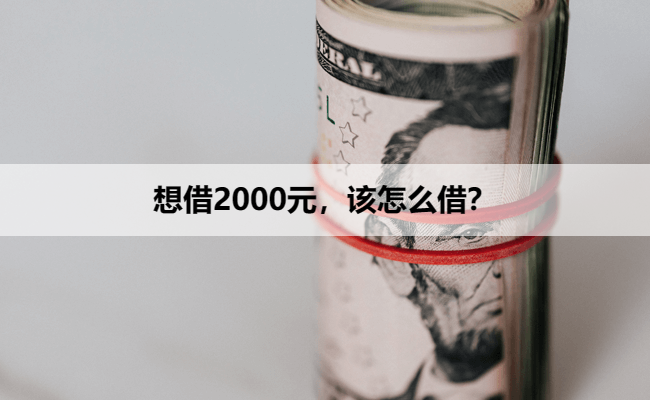 想借2000元，该怎么借？