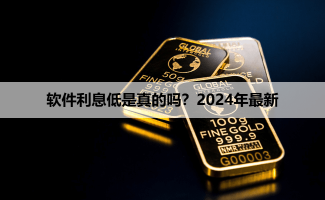 软件利息低是真的吗？2024年最新