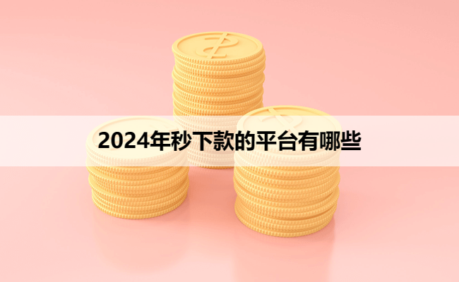 2024年秒下款的平台有哪些
