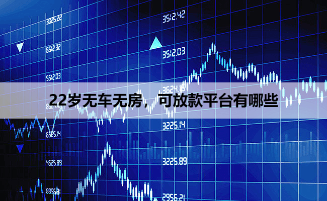 22岁无车无房，可放款平台有哪些