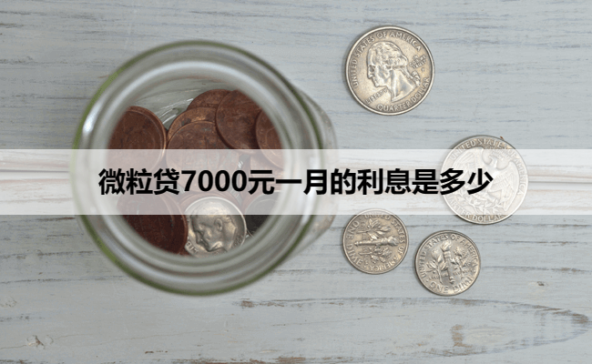 微粒贷7000元一月的利息是多少