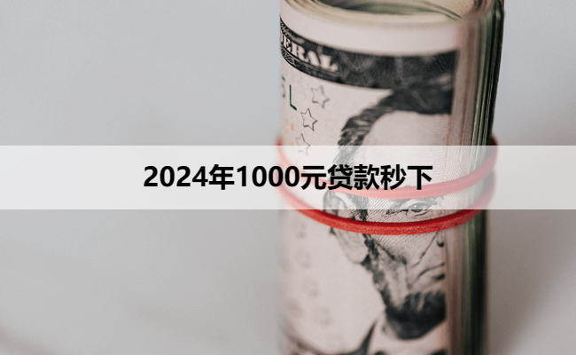 2024年1000元贷款秒下