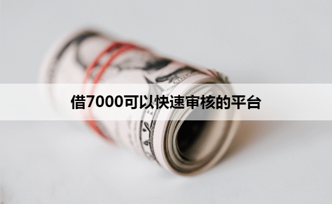 借7000可以快速审核的平台