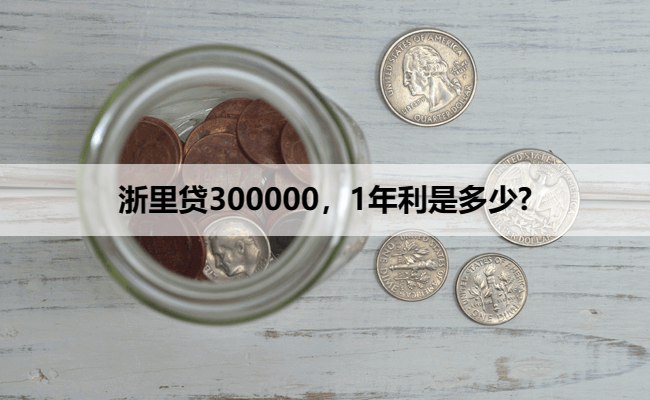 浙里贷300000，1年利是多少?