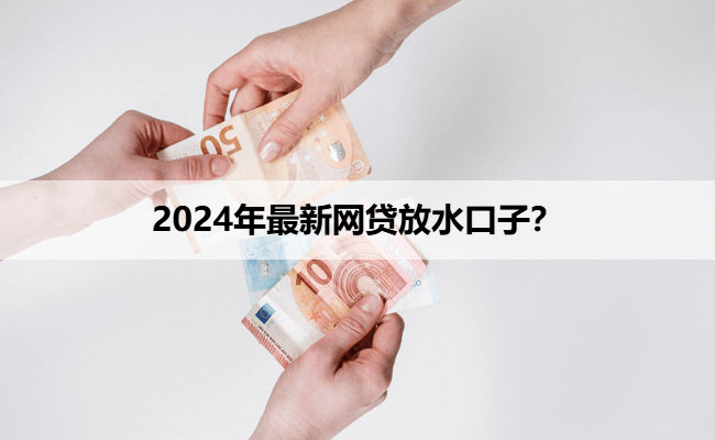 2024年最新网贷放水口子？