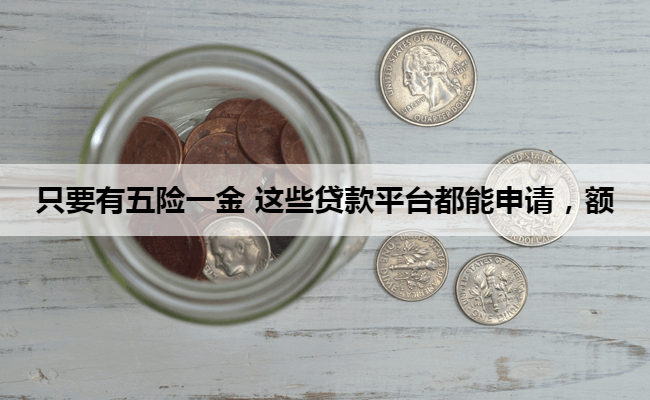 只要有五险一金 这些贷款平台都能申请，额