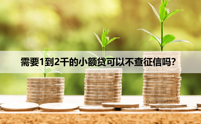 需要1到2千的小额贷可以不查征信吗？