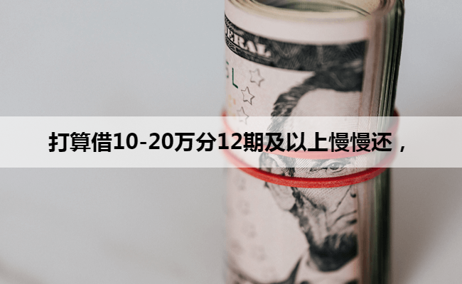 打算借10-20万分12期及以上慢慢还，