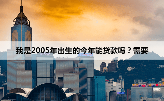 我是2005年出生的今年能贷款吗？需要