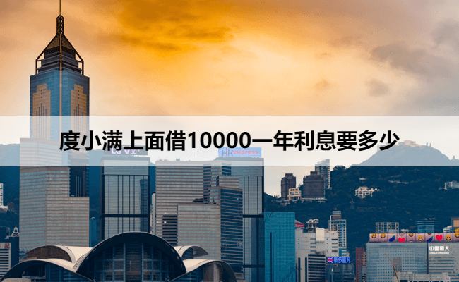 度小满上面借10000一年利息要多少