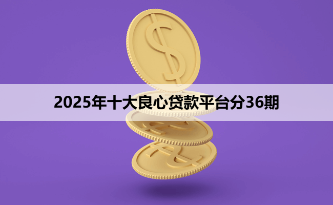 2025年十大良心贷款平台分36期