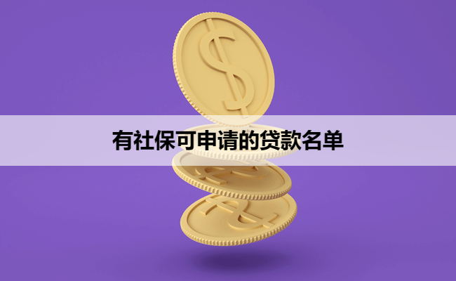 有社保可申请的贷款名单
