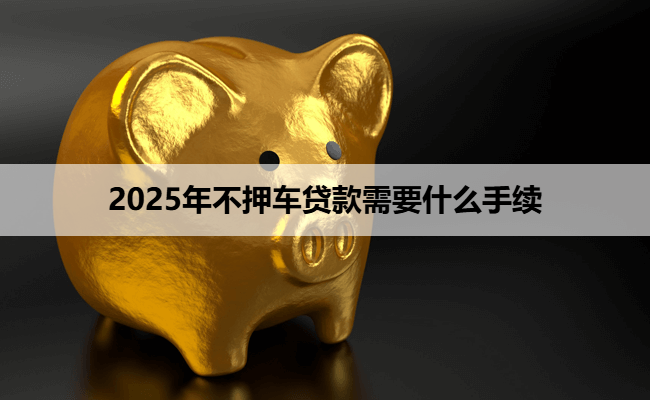 2025年不押车贷款需要什么手续