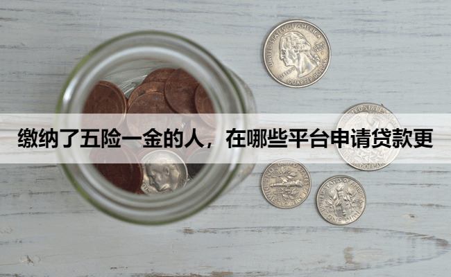 缴纳了五险一金的人，在哪些平台申请贷款更