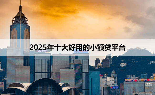 2025年十大好用的小额贷平台