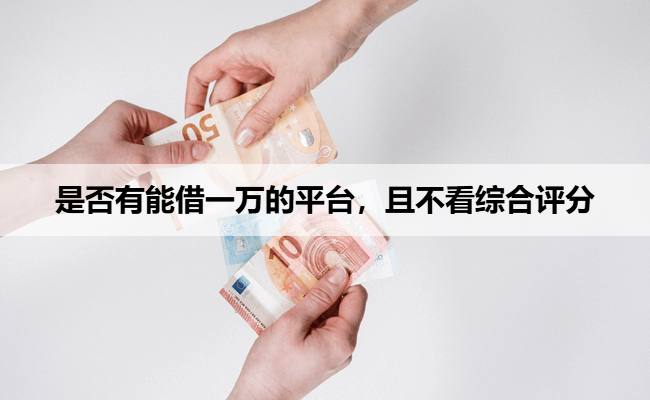 是否有能借一万的平台，且不看综合评分