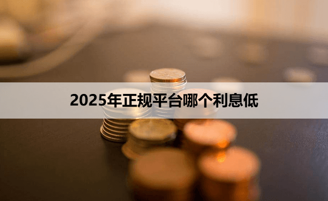 2025年正规平台哪个利息低
