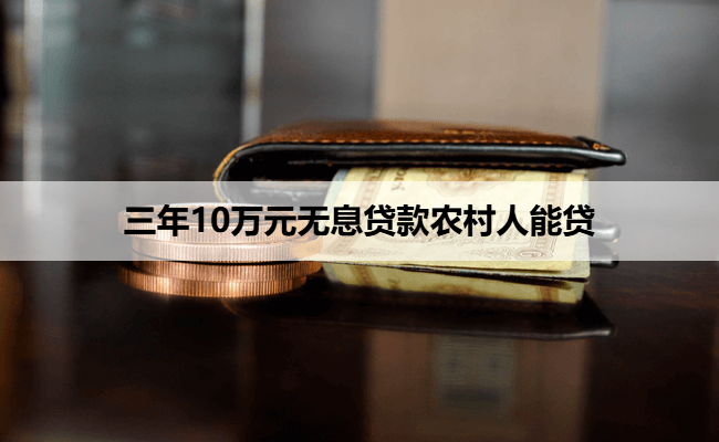 三年10万元无息贷款农村人能贷