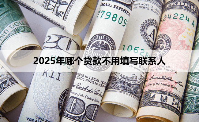 2025年哪个贷款不用填写联系人