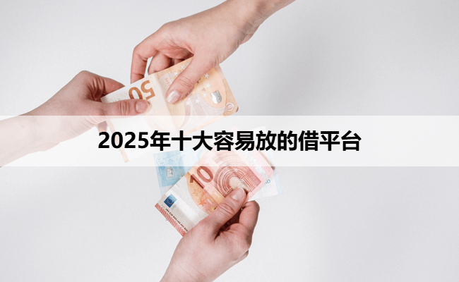 2025年十大容易放的借平台