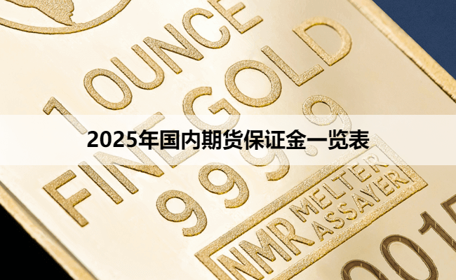 2025年国内期货保证金一览表