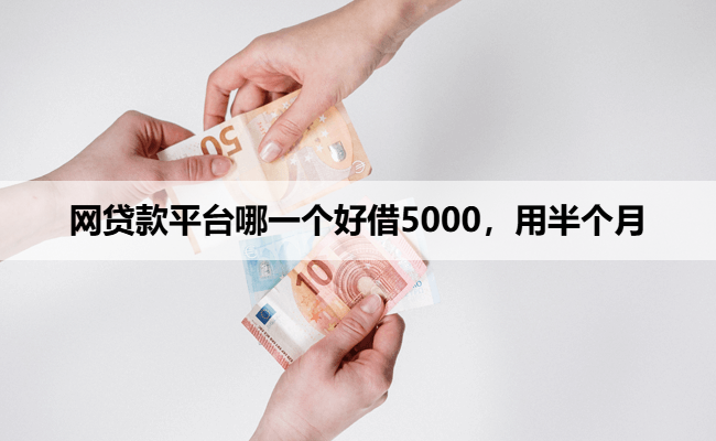 网贷款平台哪一个好借5000，用半个月