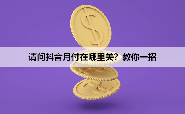 请问抖音月付在哪里关？教你一招
