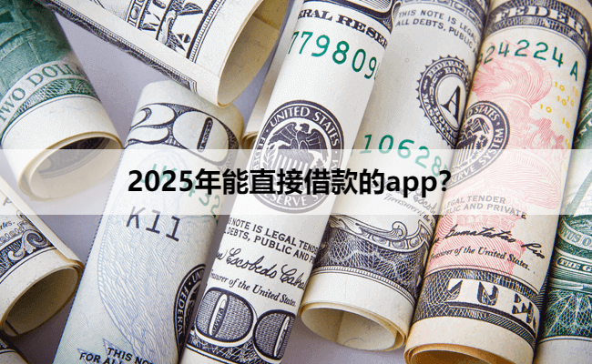 2025年能直接借款的app？