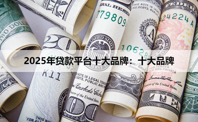 2025年贷款平台十大品牌：十大品牌