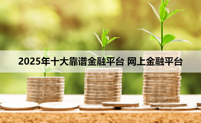2025年十大靠谱金融平台 网上金融平台