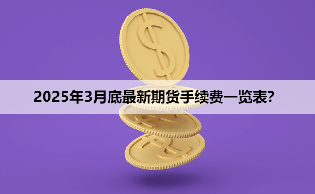 2025年3月底最新期货手续费一览表？