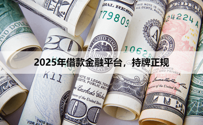 2025年借款金融平台，持牌正规