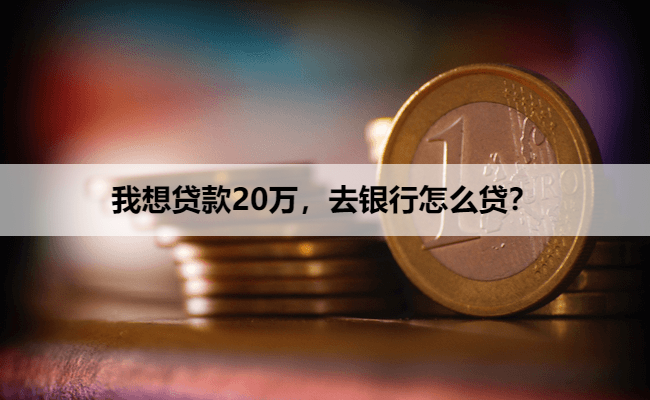 我想贷款20万，去银行怎么贷？