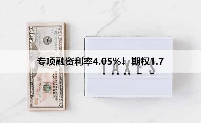 专项融资利率4.05%↓  期权1.7