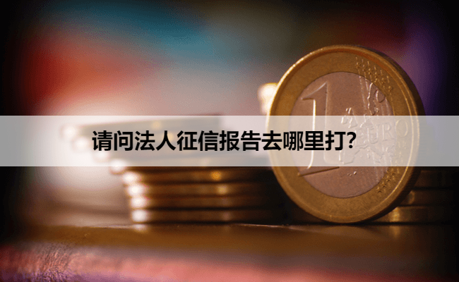 请问法人征信报告去哪里打？