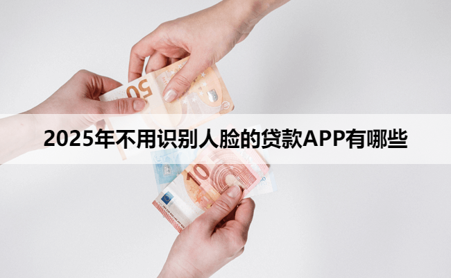 2025年不用识别人脸的贷款APP有哪些