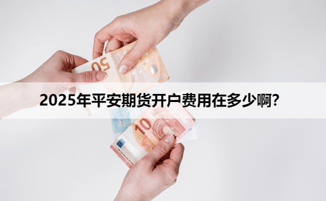 2025年平安期货开户费用在多少啊？