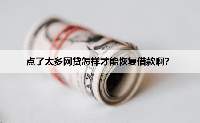 点了太多网贷怎样才能恢复借款啊？