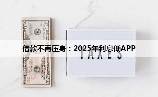 借款不再压身：2025年利息低APP