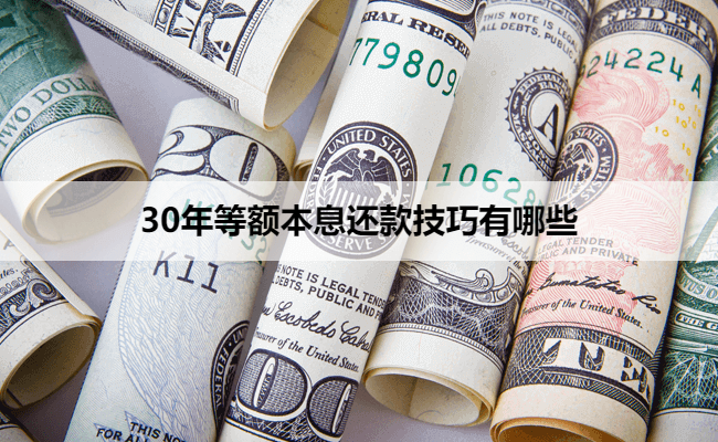 30年等额本息还款技巧有哪些