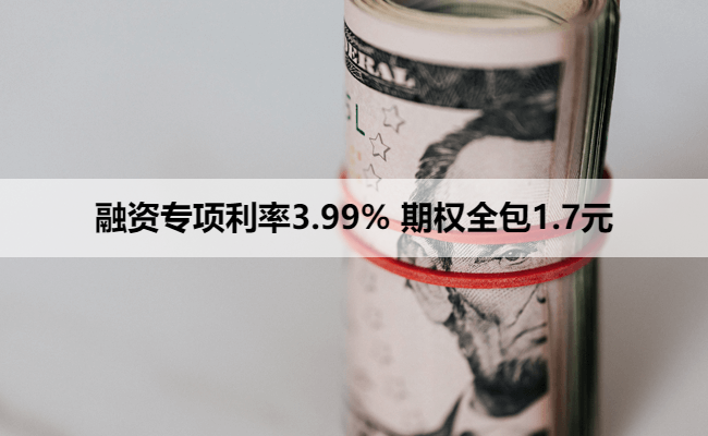 融资专项利率3.99% 期权全包1.7元