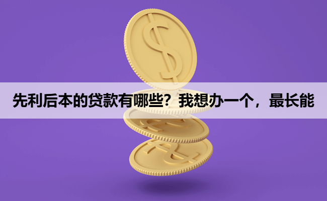 先利后本的贷款有哪些？我想办一个，最长能