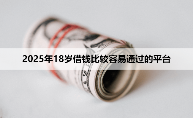 2025年18岁借钱比较容易通过的平台