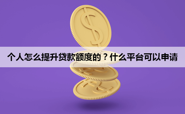 个人怎么提升贷款额度的？什么平台可以申请