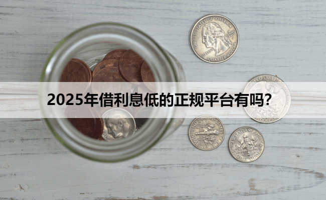 2025年借利息低的正规平台有吗？