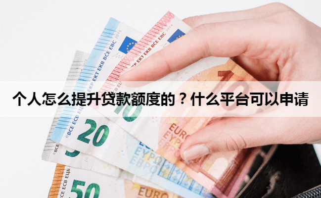 个人怎么提升贷款额度的？什么平台可以申请