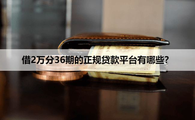 借2万分36期的正规贷款平台有哪些？