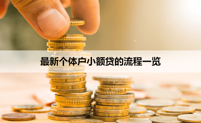最新个体户小额贷的流程一览