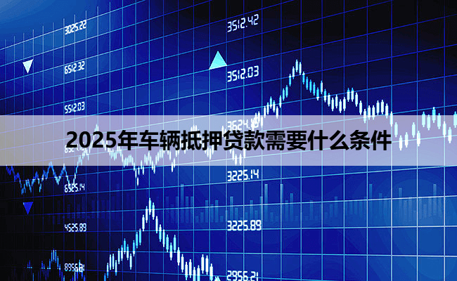 2025年车辆抵押贷款需要什么条件